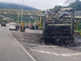 ônibus queimado